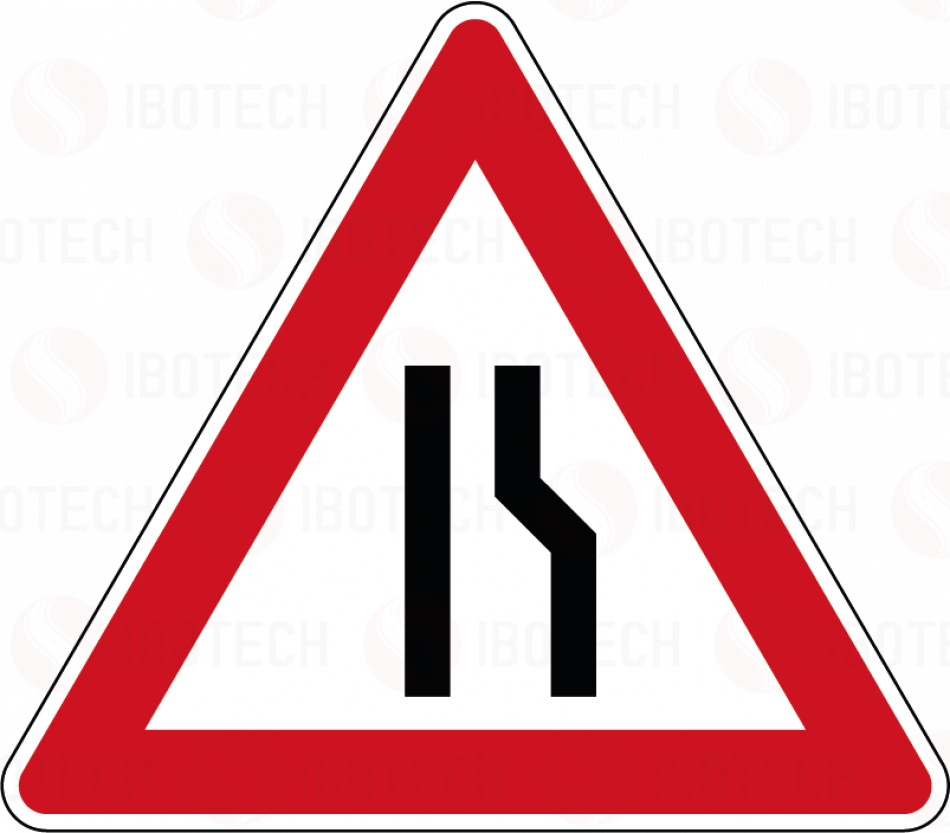 121-10 Einseitig verengte Fahrbahn, Verengung rechts