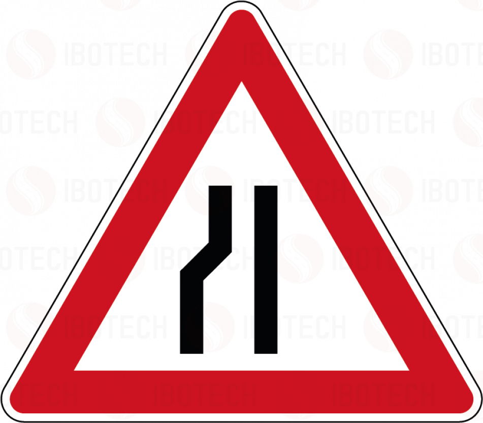 121-20 Einseitig verengte Fahrbahn, Verengung links